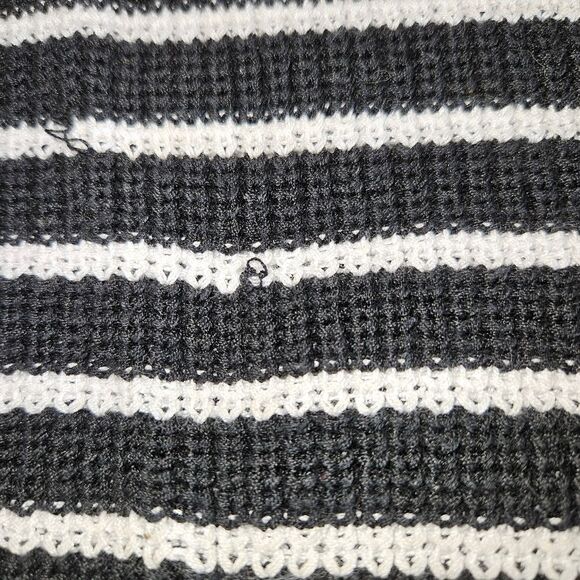 Calvin Klein Sleeveless Black White Nautical Stripe Sweater Womens XL Knitwear - Picture 3 of 8